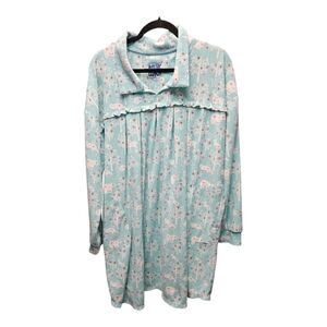 Muk Luks Light Blue and Pink Patterned Garment